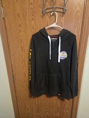 Sportiqe Los Angeles Lakers Zip-Up Hooded Sweatshirt Sz Medium Men's NWOT NBA